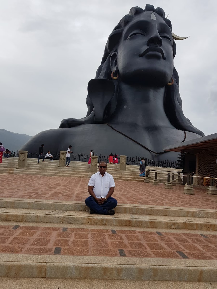 Mallikaarjun Bhupalam at the Adiyogi statue